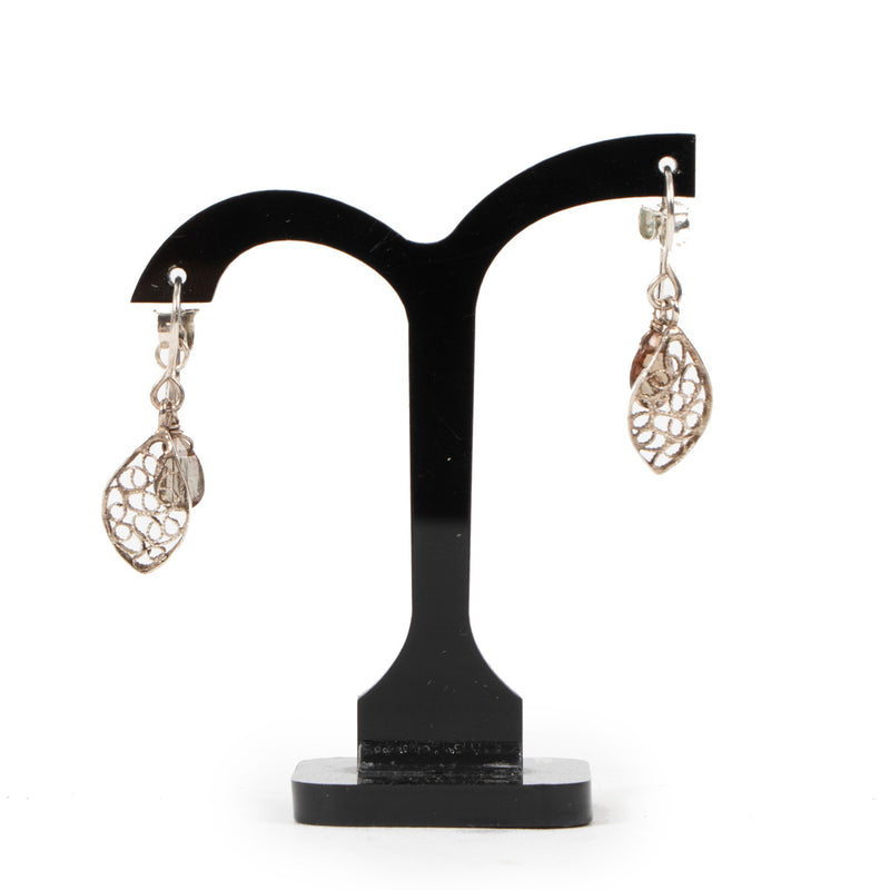 Wouters & Hendrix Silver Leaf Earrings for the best price at Labellov secondhand luxury in Antwerp.