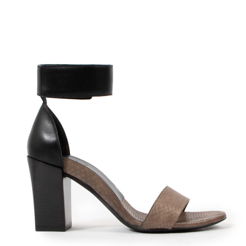 Chloé Python Ankle Strap Sandals