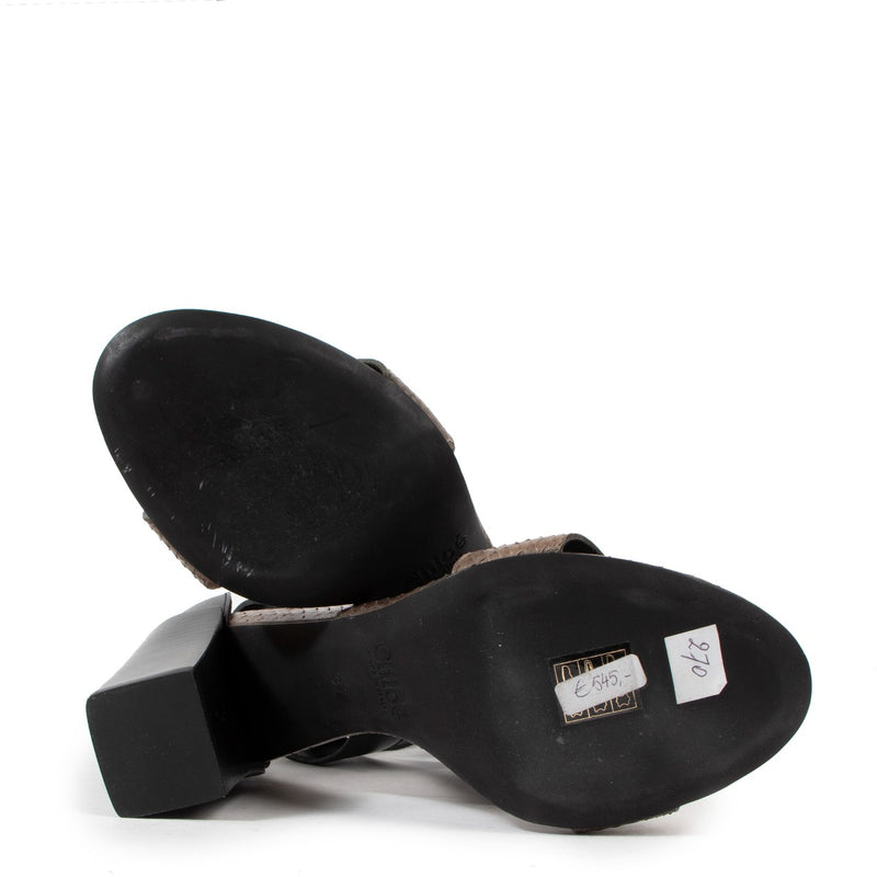 Chloé Python Enkelband Sandaal - Maat 37