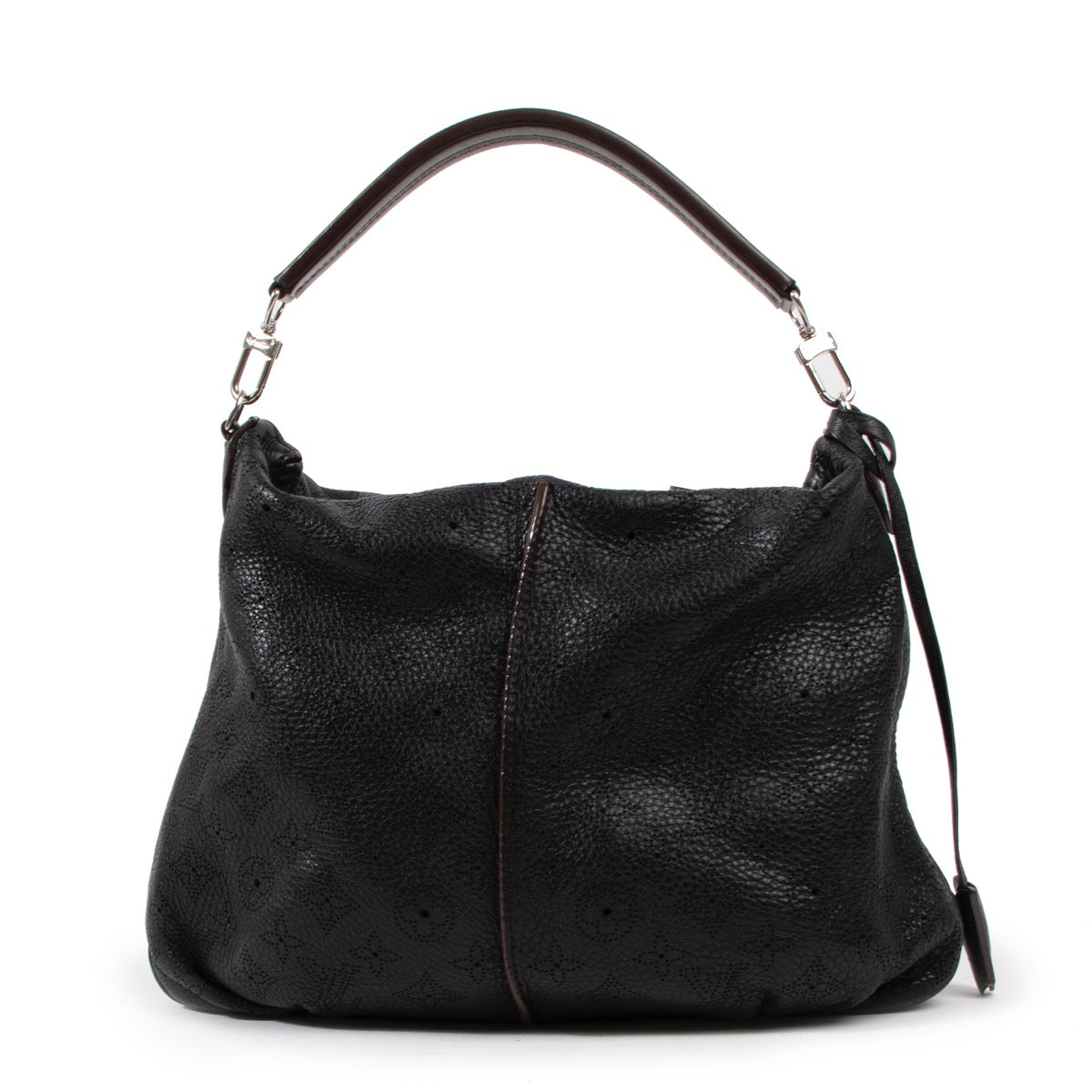 Louis Vuitton Black and Brown Mahina Monogram Perforated Leather Selene Bag