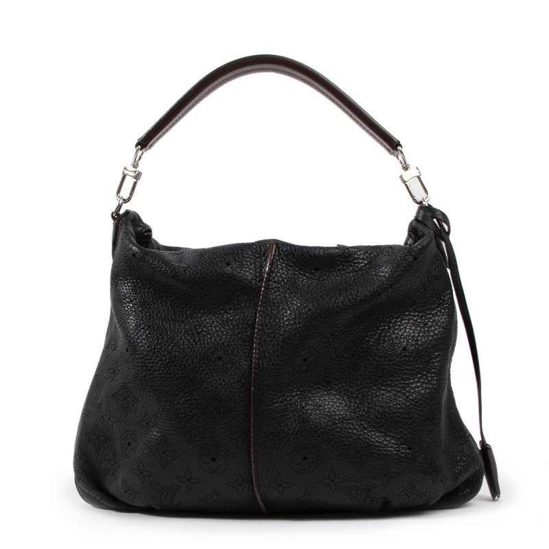 Louis Vuitton Black and Brown Mahina Monogram Perforated Leather Selene Bag
