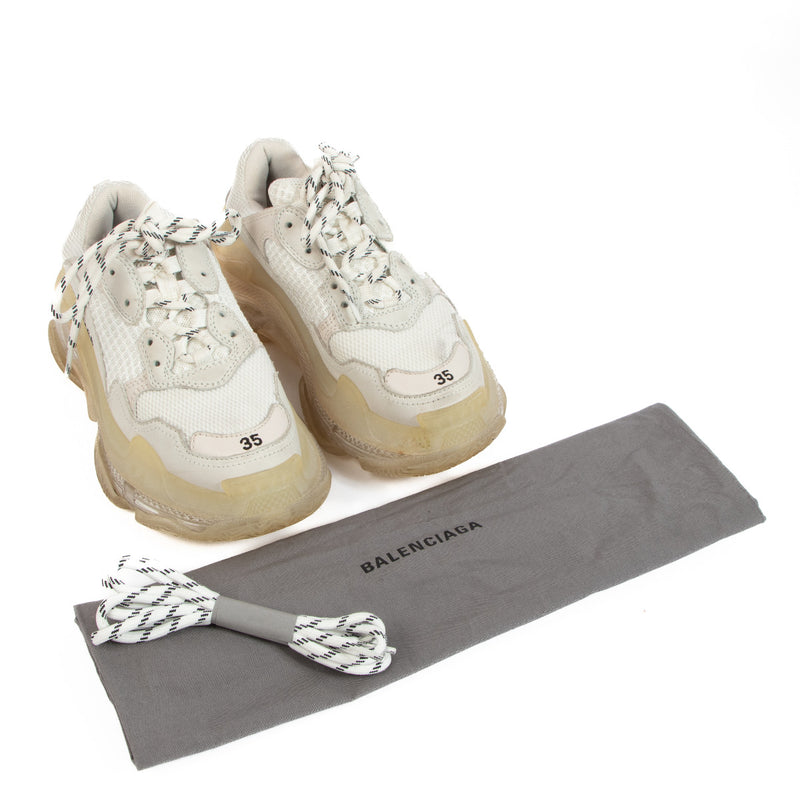 Bent u op zoek naar een authentieke designer Balenciaga Off-White Clear Sole Triple S Sneakers?