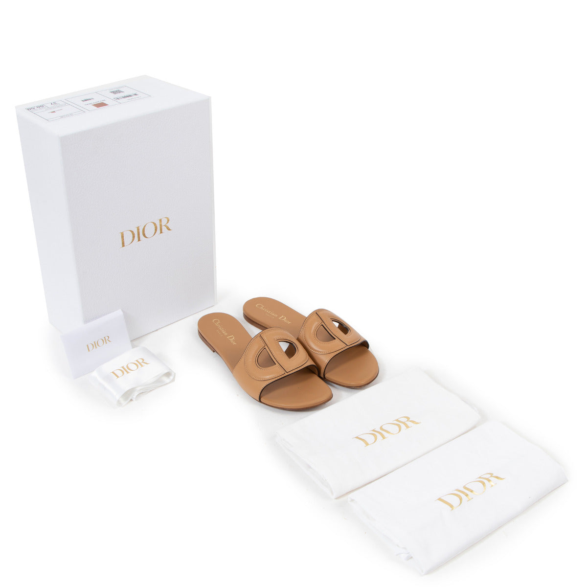 Christian Dior Sand Beige D-Club Sandals - size 37