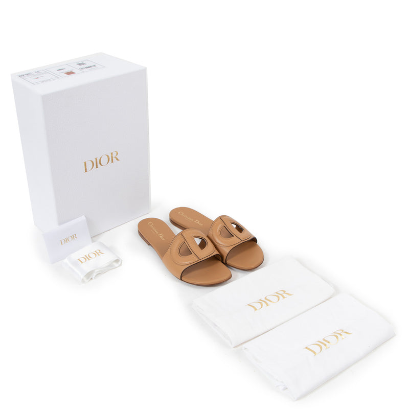 Christian Dior Sand Beige D-Club Sandals - size 37