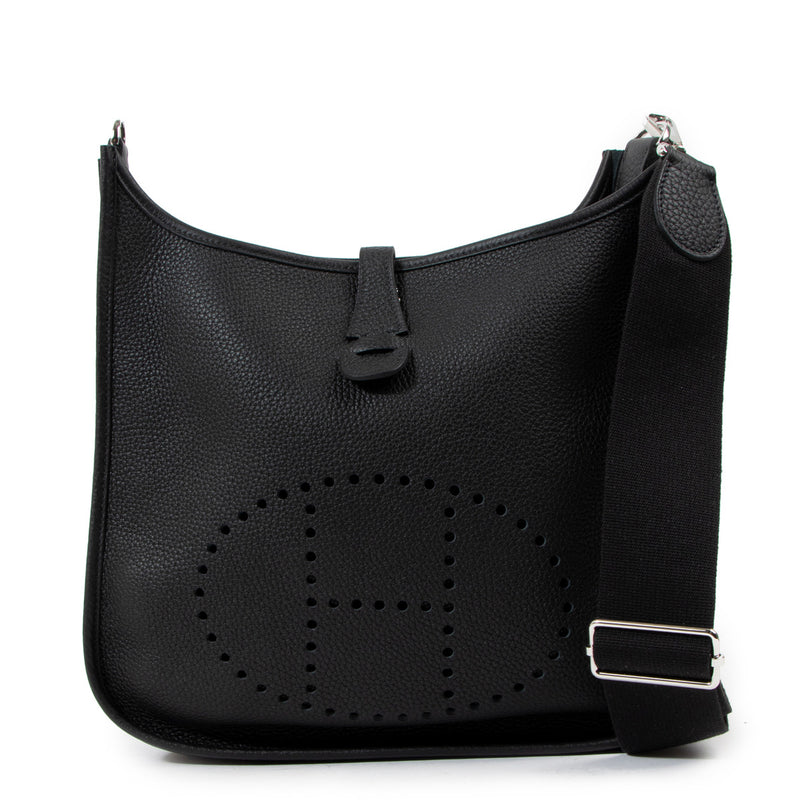 Brand new and never worn Hermès Evelyne Poche III 29 Taurillon Clemence Black PHW for the best price at Labellov secondhand luxury