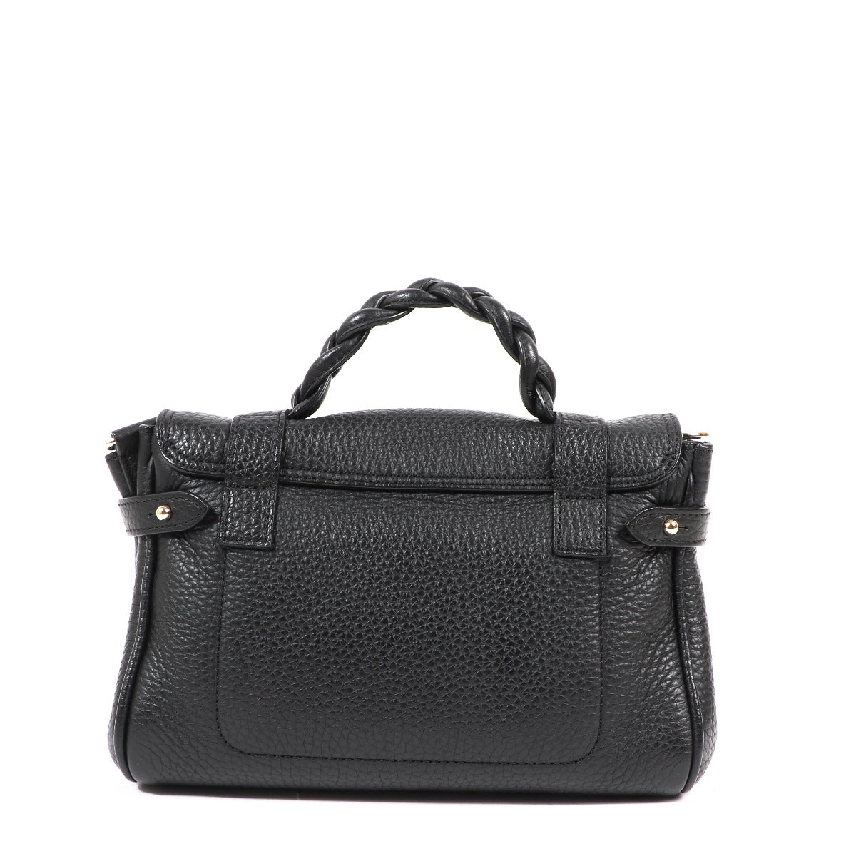 Buy an authentic second-hand Mulberry Black Heavy Grain Mini Alexa Top Handle Bag in very good condition at Labellov in Antwerp.