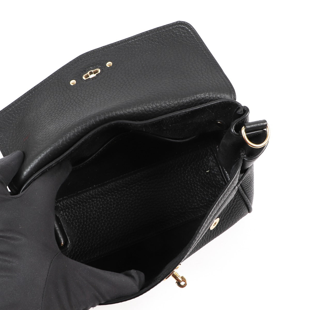 Buy an authentic second-hand Mulberry Black Heavy Grain Mini Alexa Top Handle Bag in very good condition at Labellov in Antwerp.