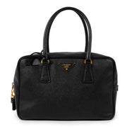 Prada Black Saffiano Lux Bauletto Tote Bag