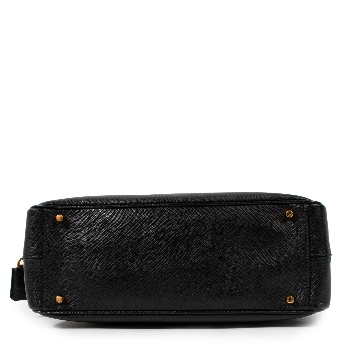 Prada Black Saffiano Lux Bauletto Tote Bag