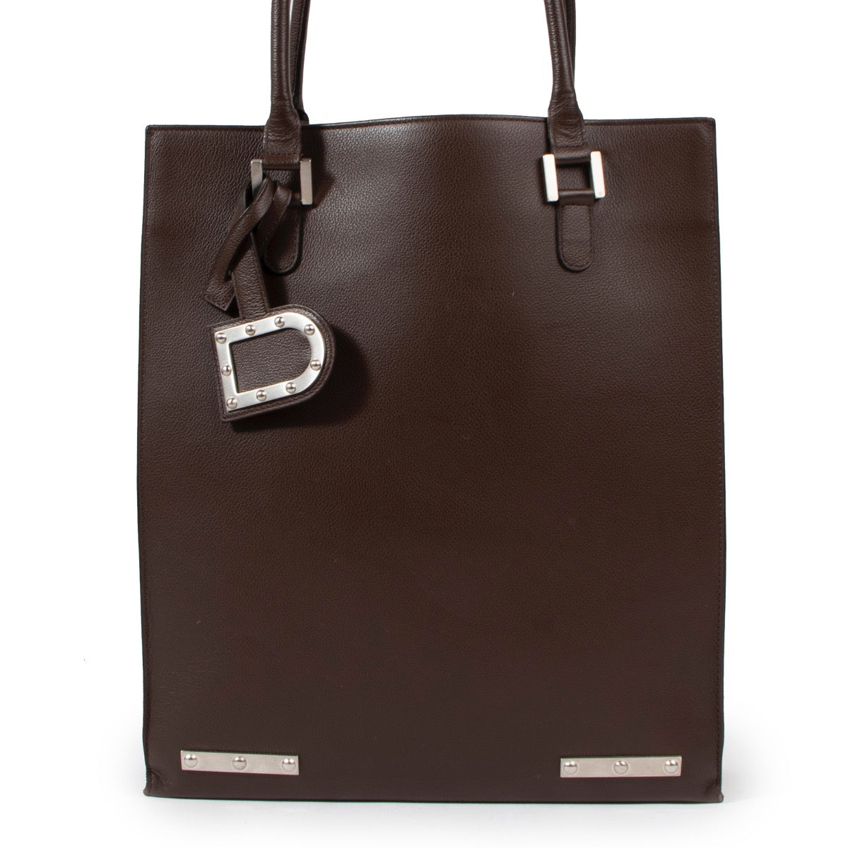 Buy an authentic second hand Delvaux Chocolat Brown Jeff Gm Jumping Shoulder Bag in very good condition at Labellov