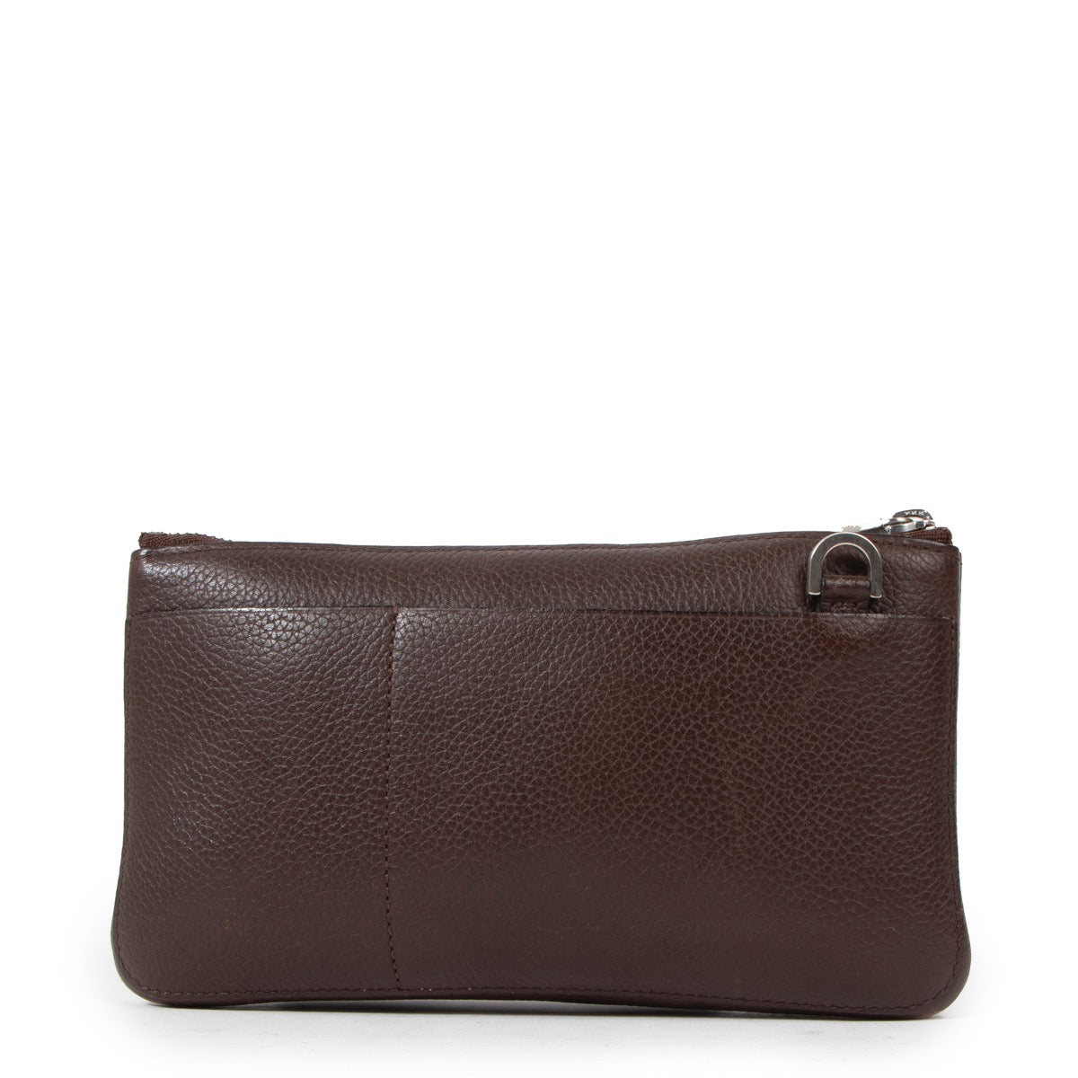 Buy an authentic second hand Delvaux Chocolat Brown Leather Pouch in very good condition at Labellov