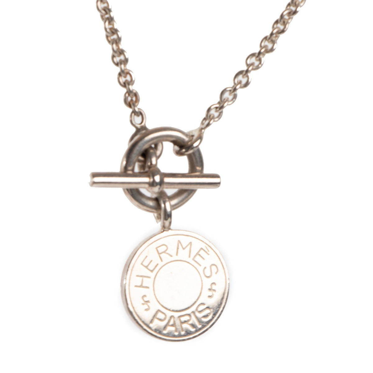 Hermès Amulettes H Confettis Silver Pendant Necklace