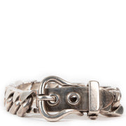 Hermès Sterling Silver Curb Chain Link Bracelet