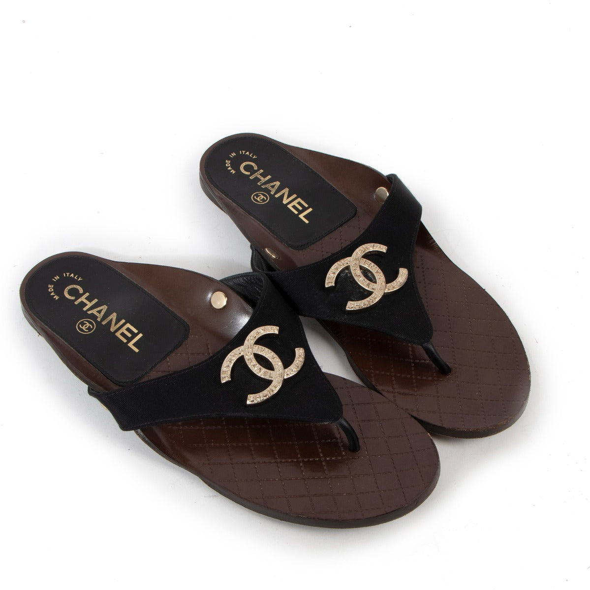 Chanel CC Platte Sandalen - Maat 37
