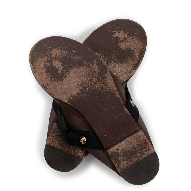 Chanel CC Platte Sandalen - Maat 37