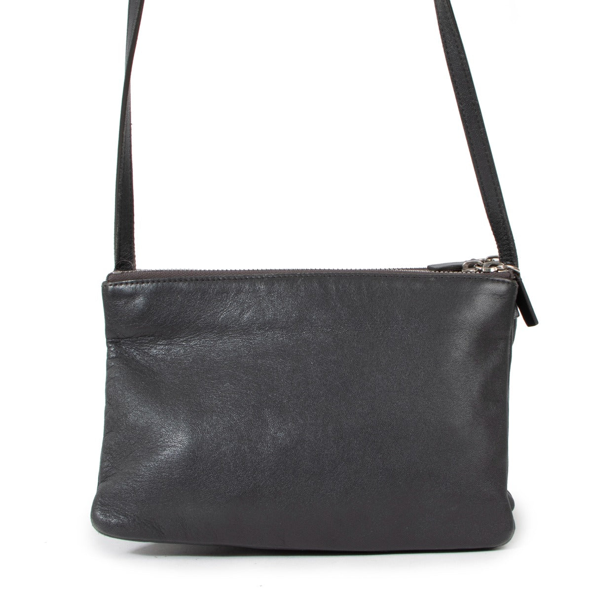 Sac Trio petit modèle en agneau gris Céline