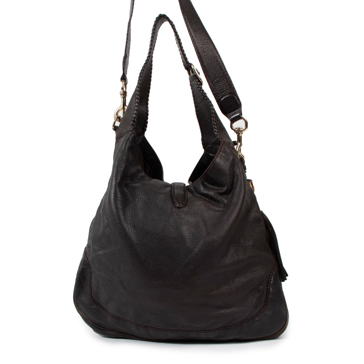 Gucci Black Leather Large New Jackie Hobo Bag