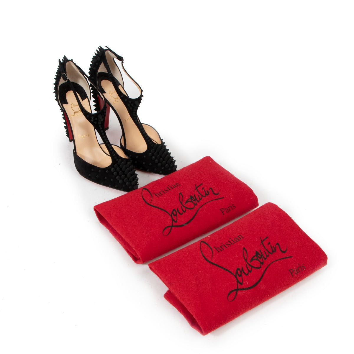 Christian Louboutin Goldostrap 100 Spike T-Strap Pumps