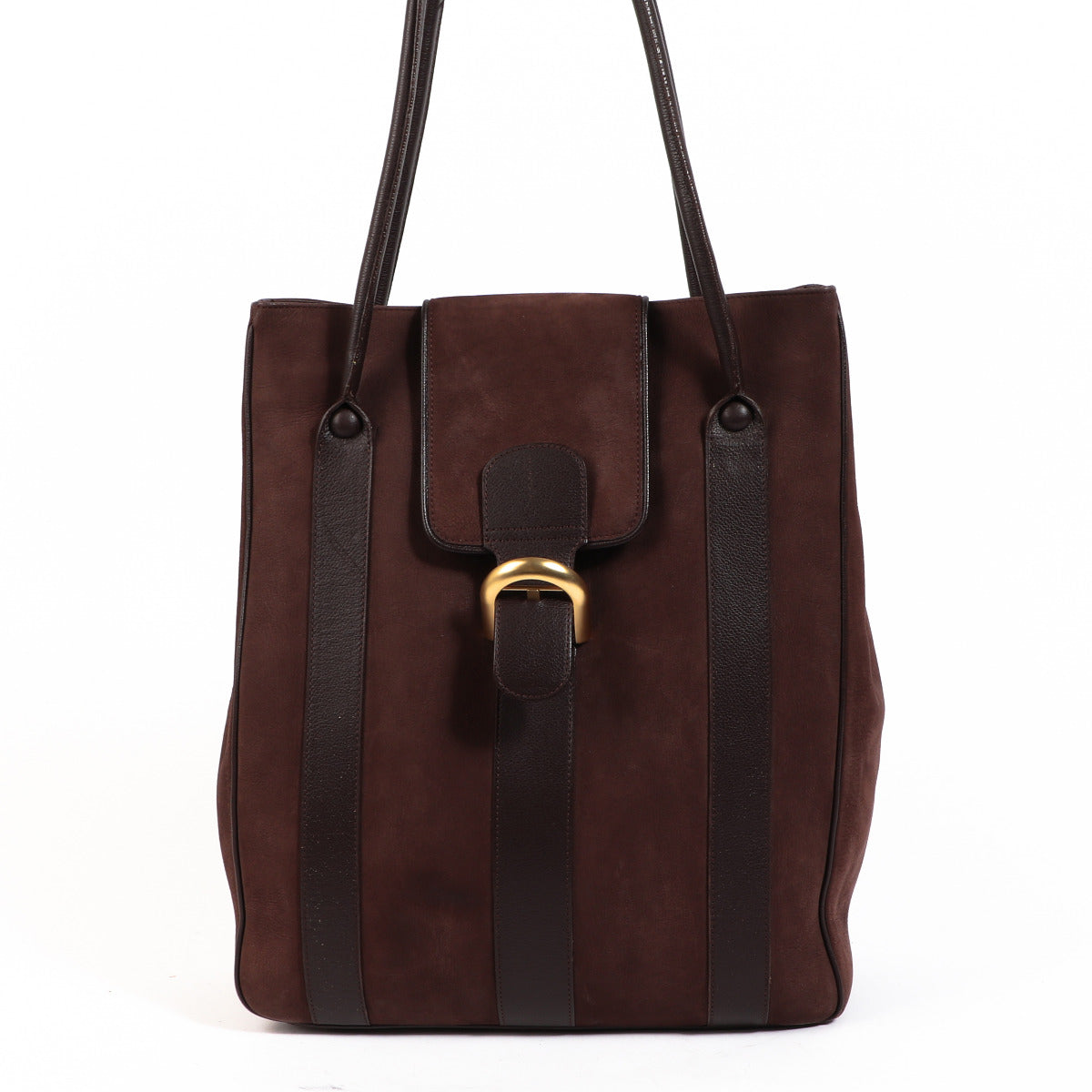 Delvaux Brown Nubuck Brillant Tote Shoulder Bag for the best price at Labellov secondhand.