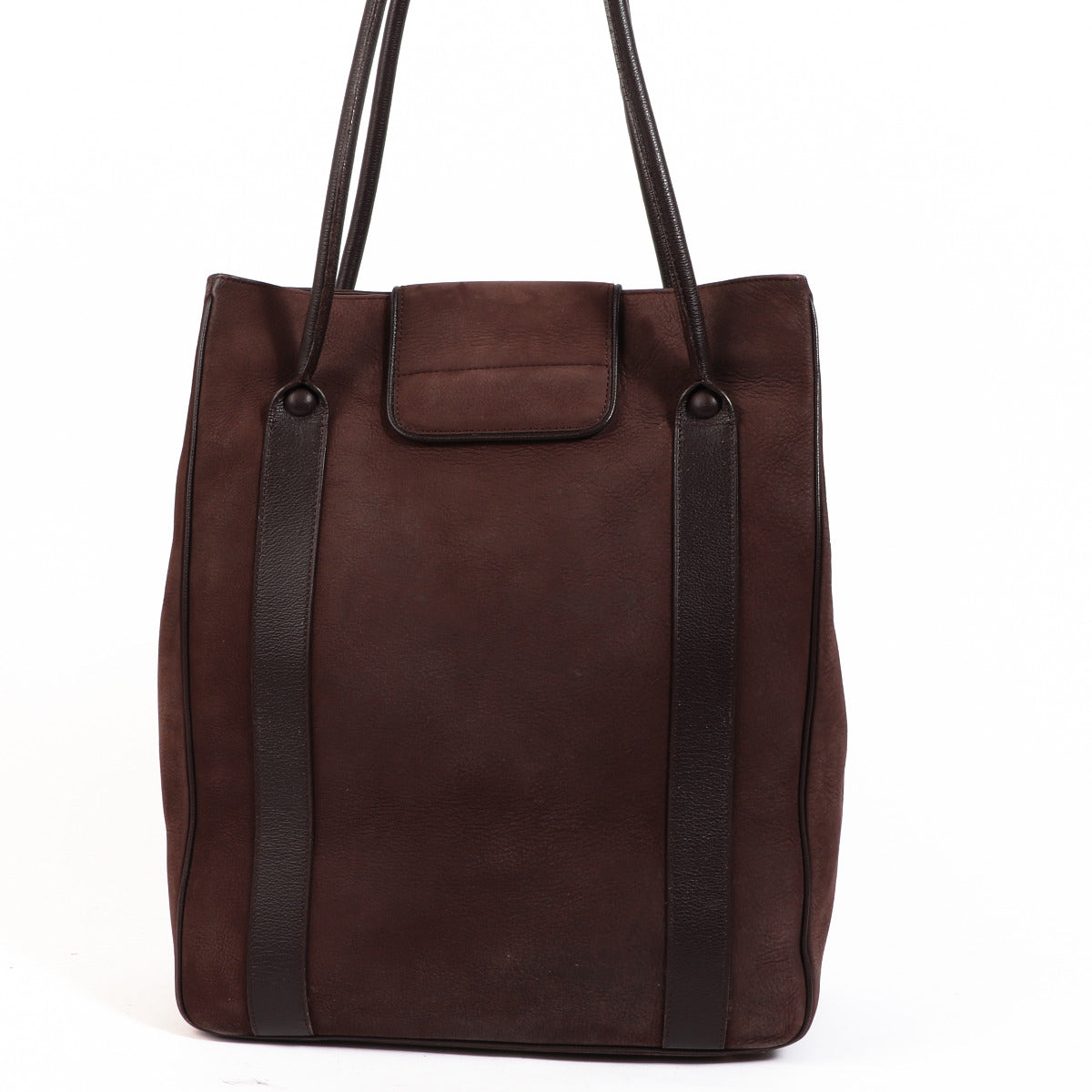 Delvaux Brown Nubuck Brillant Tote Shoulder Bag
