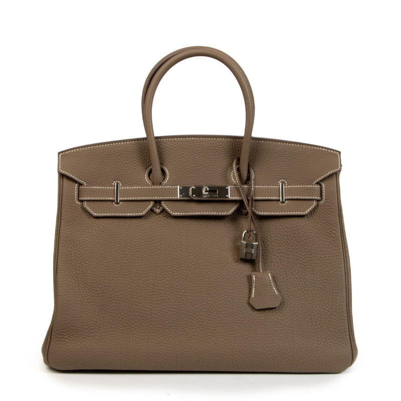 Hermès Birkin 35 Etoupe Togo PHW for the best price at Labellov secondhand luxury