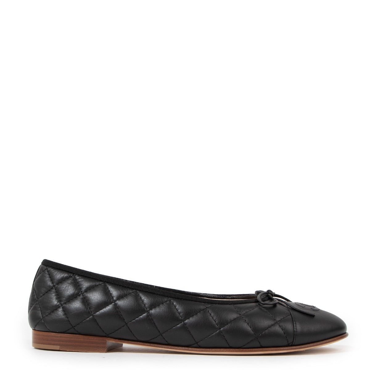 Chanel Black Quilted Lambskin Ballerinas