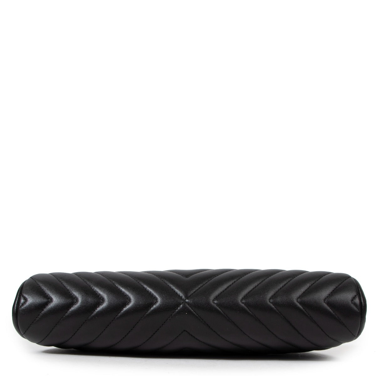 Chanel Black Lambskin Chevron Quilted Timeless Clutch
