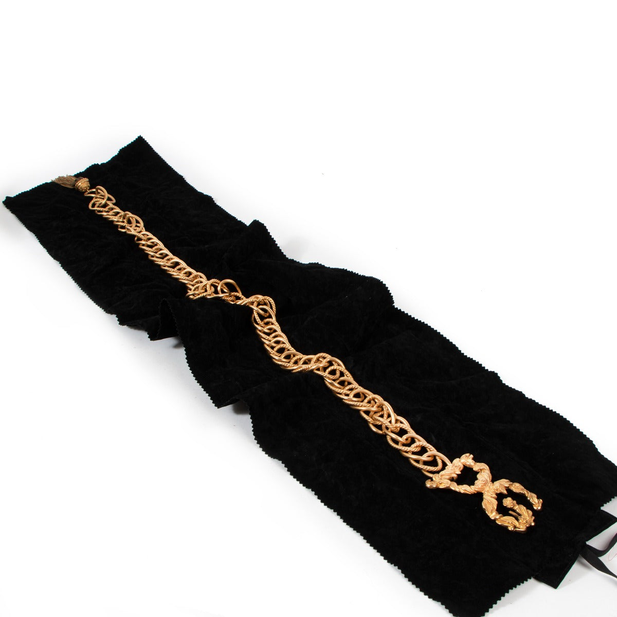 Dolce & Gabbana Gouden Logo Kwastjesriem