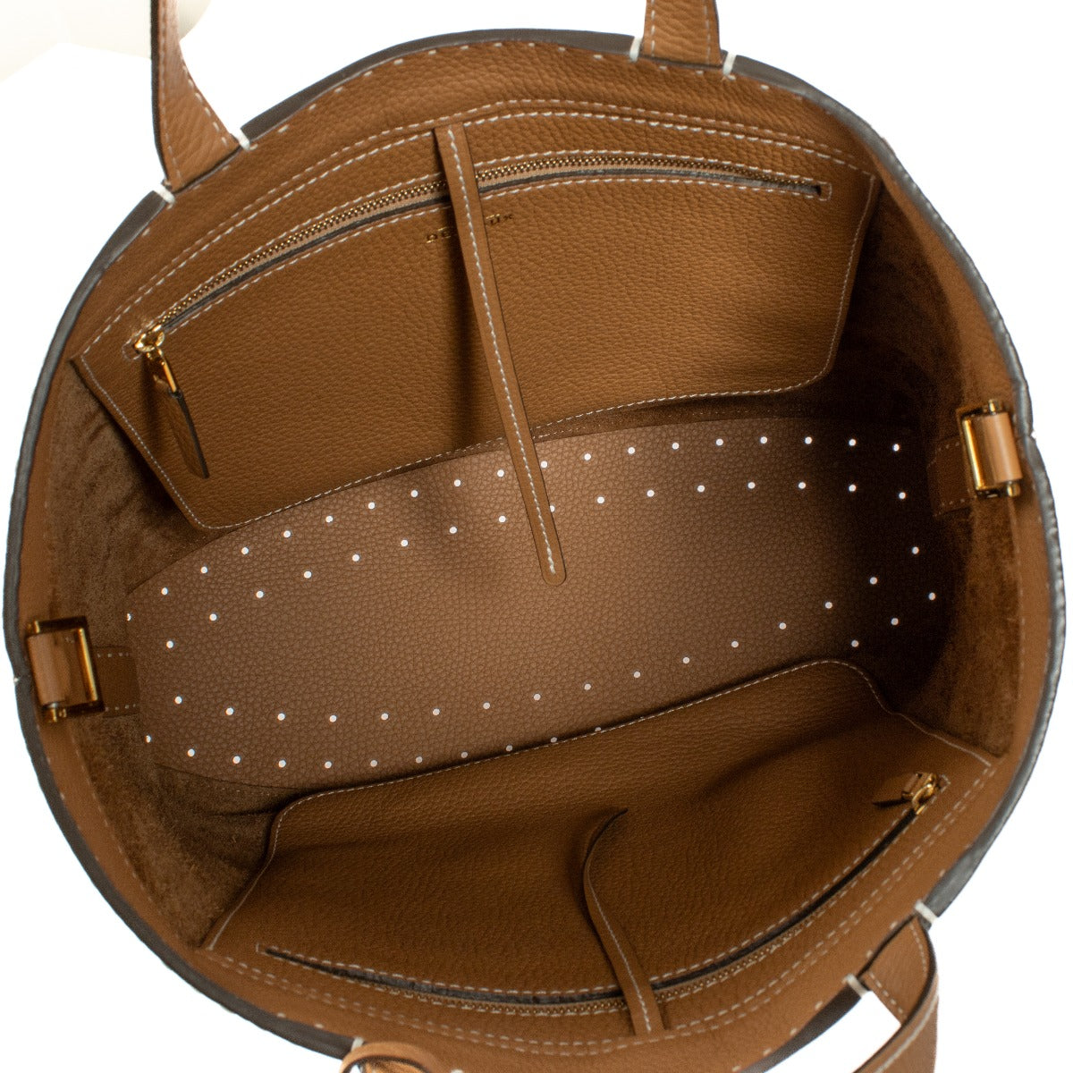 Delvaux Vegetal Taurillon Soft Pin Cabas Surpiqué Bag