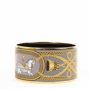Hermès Printed Enamel Bangle Bracelet - Size 70