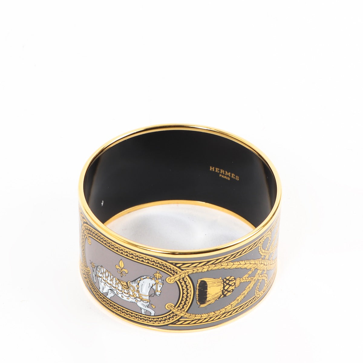 Hermès Printed Enamel Bangle Bracelet