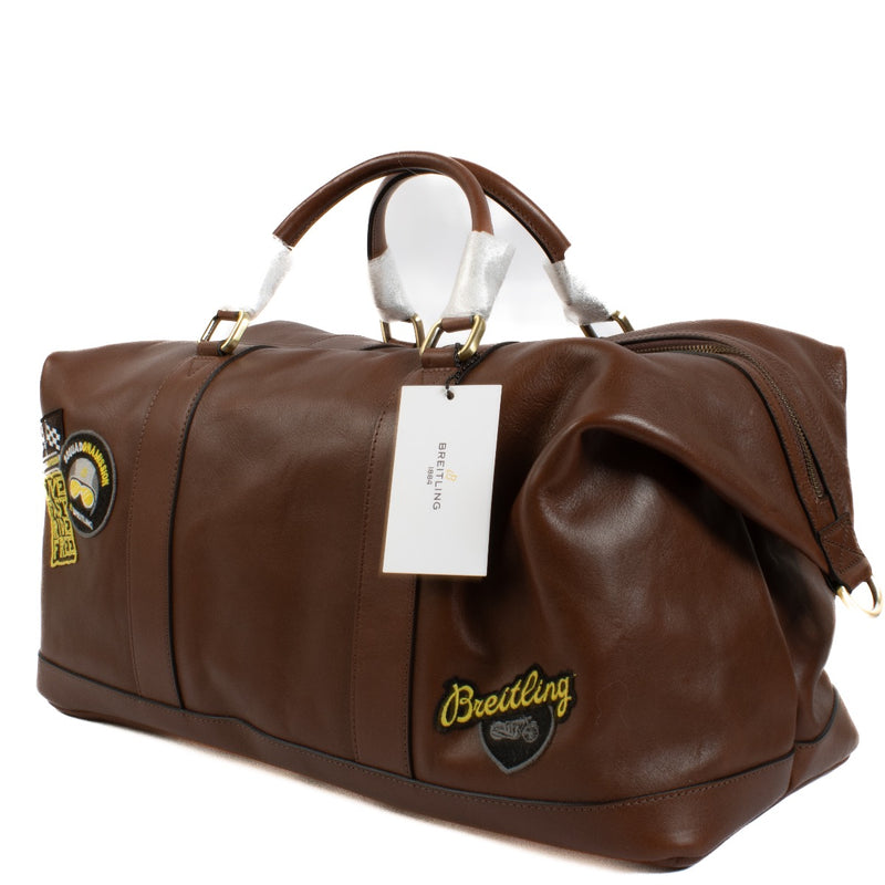Authentic second hand Breitling Brown weekender bag Top Handle Bag on Labellov.com