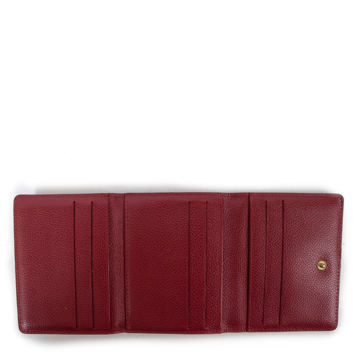 Delvaux Burgundy Leather Card Wallet
