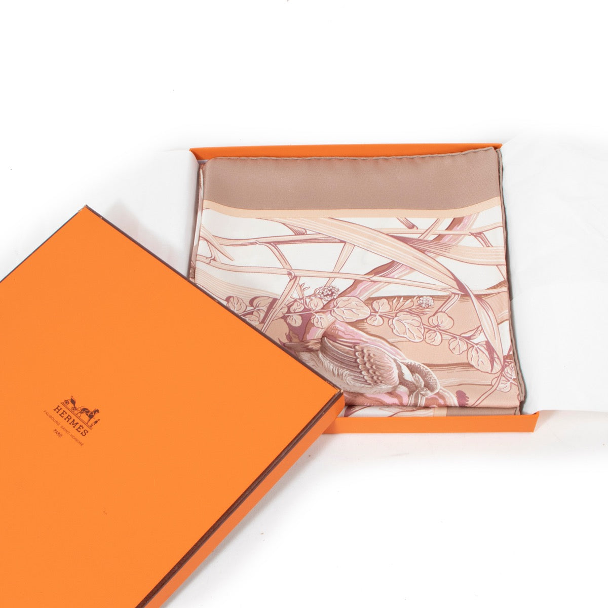 Hermès Au Bord De L'eau Silk Carré 90 Scarf