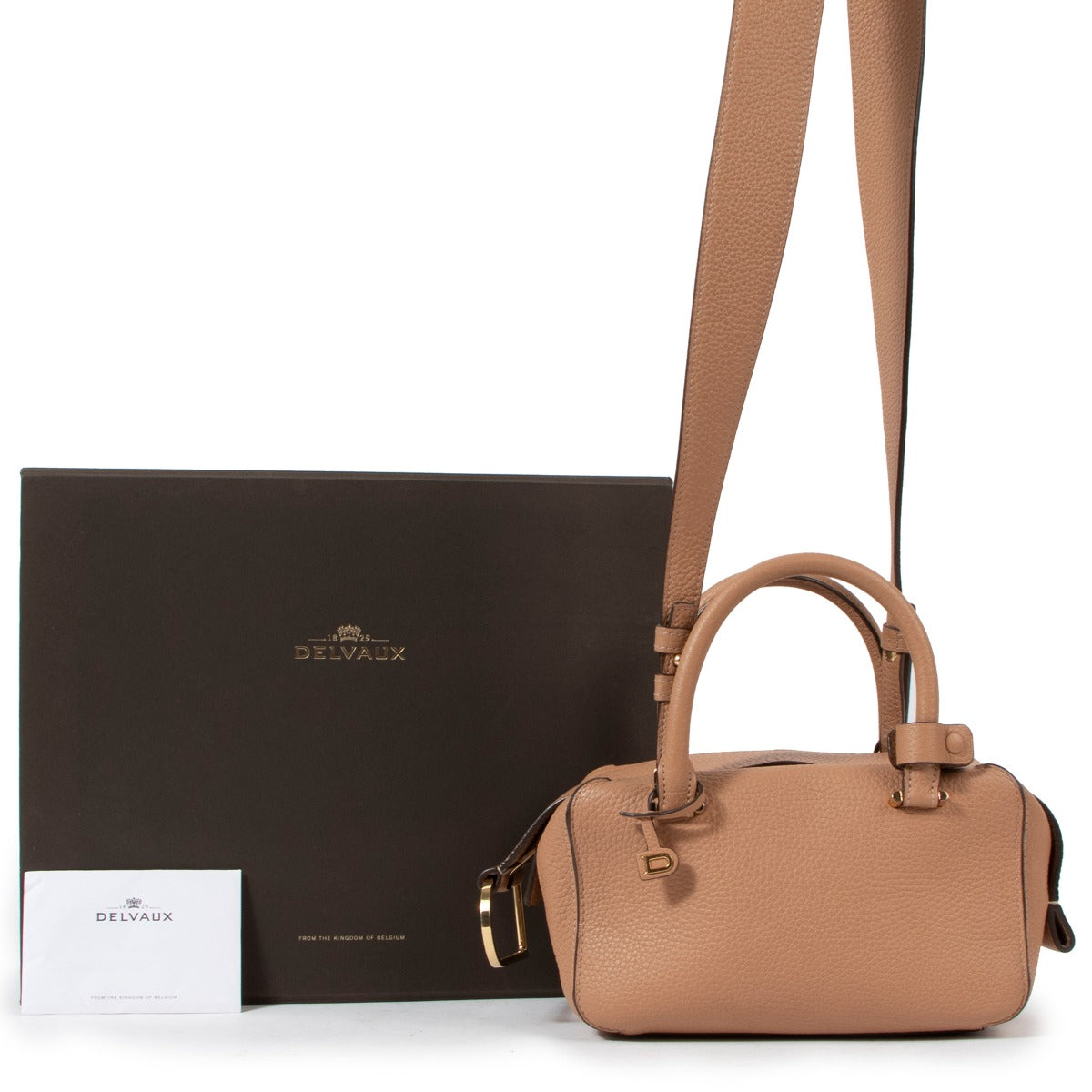 Delvaux Cool Box Mini Vison Taurillon Soft