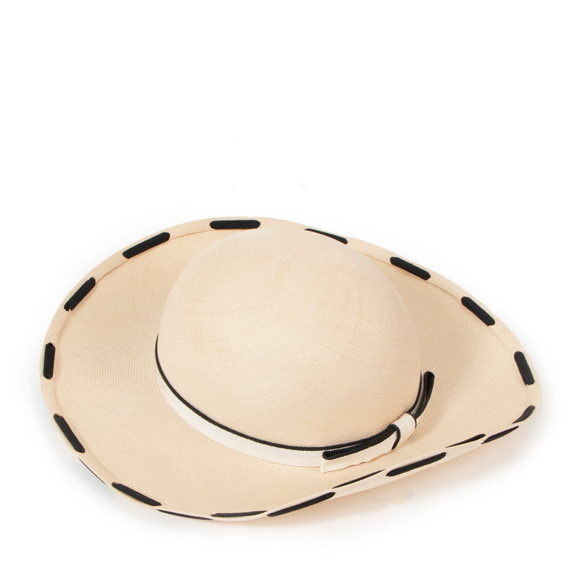 Buy an authentic second hand Chanel Vintage Beige Wicker Hat - Size 58 in very good condition at Labellov