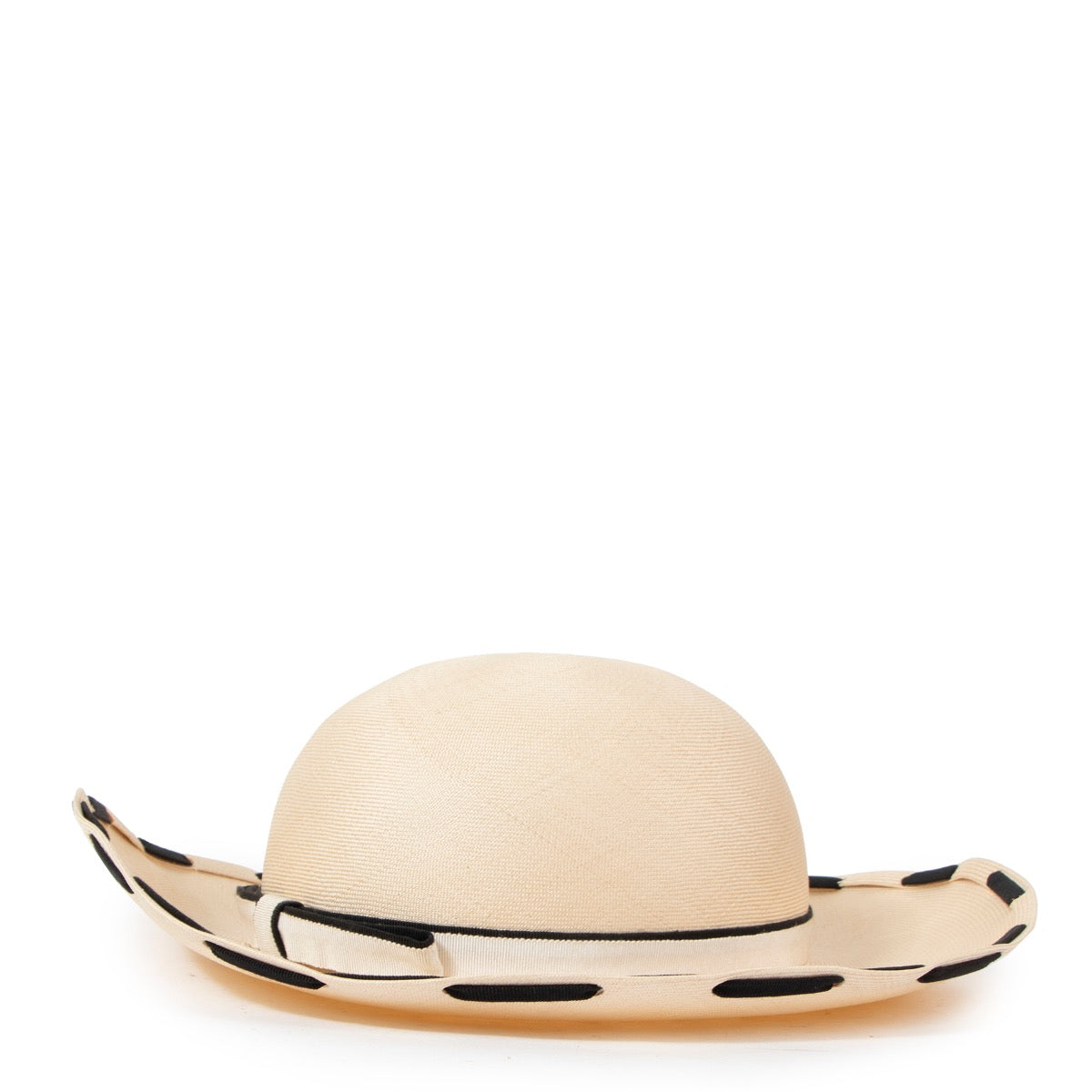 Buy an authentic second hand Chanel Vintage Beige Wicker Hat - Size 58 in very good condition at Labellov