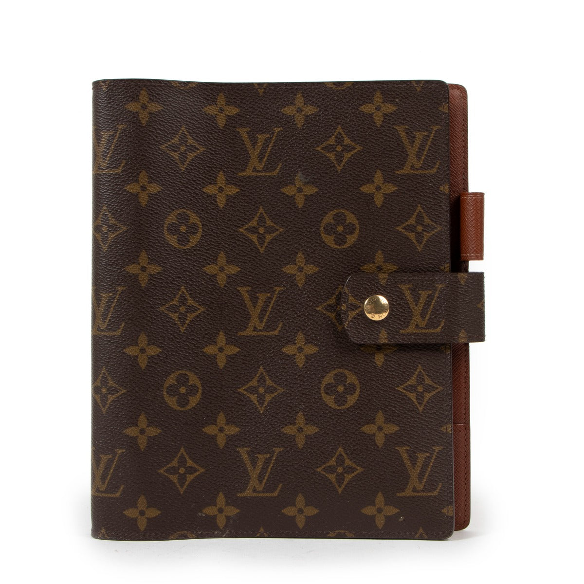 Buy a verified second-hand Louis Vuitton Monogram Canvas Large Ring Agenda in good condition at Labellov Antwerp.