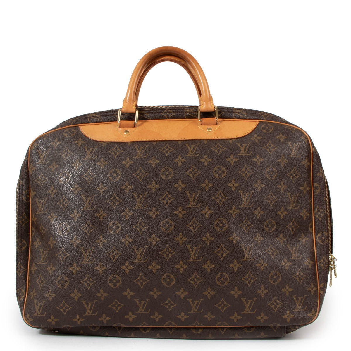 Buy a vintage authentic Louis Vuitton Monogram Canvas Alize 24 Heures Bag in good condition at Labellov Antwerp.