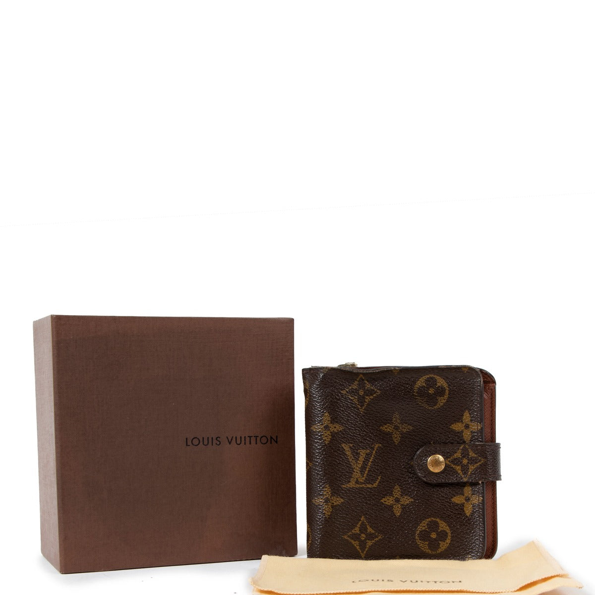 Buy an authentic vintage Louis Vuitton Monogram Leather Wallet at Labellov Antwerp in good condition.