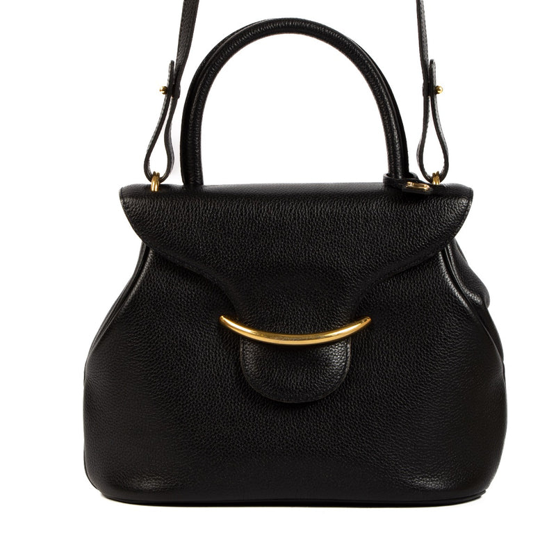 Buy real authentic preloved Delvaux Black Leather Trotteur Baltimore PM safe online at Labellov.com or in Knokke, Brussels or Antwerp