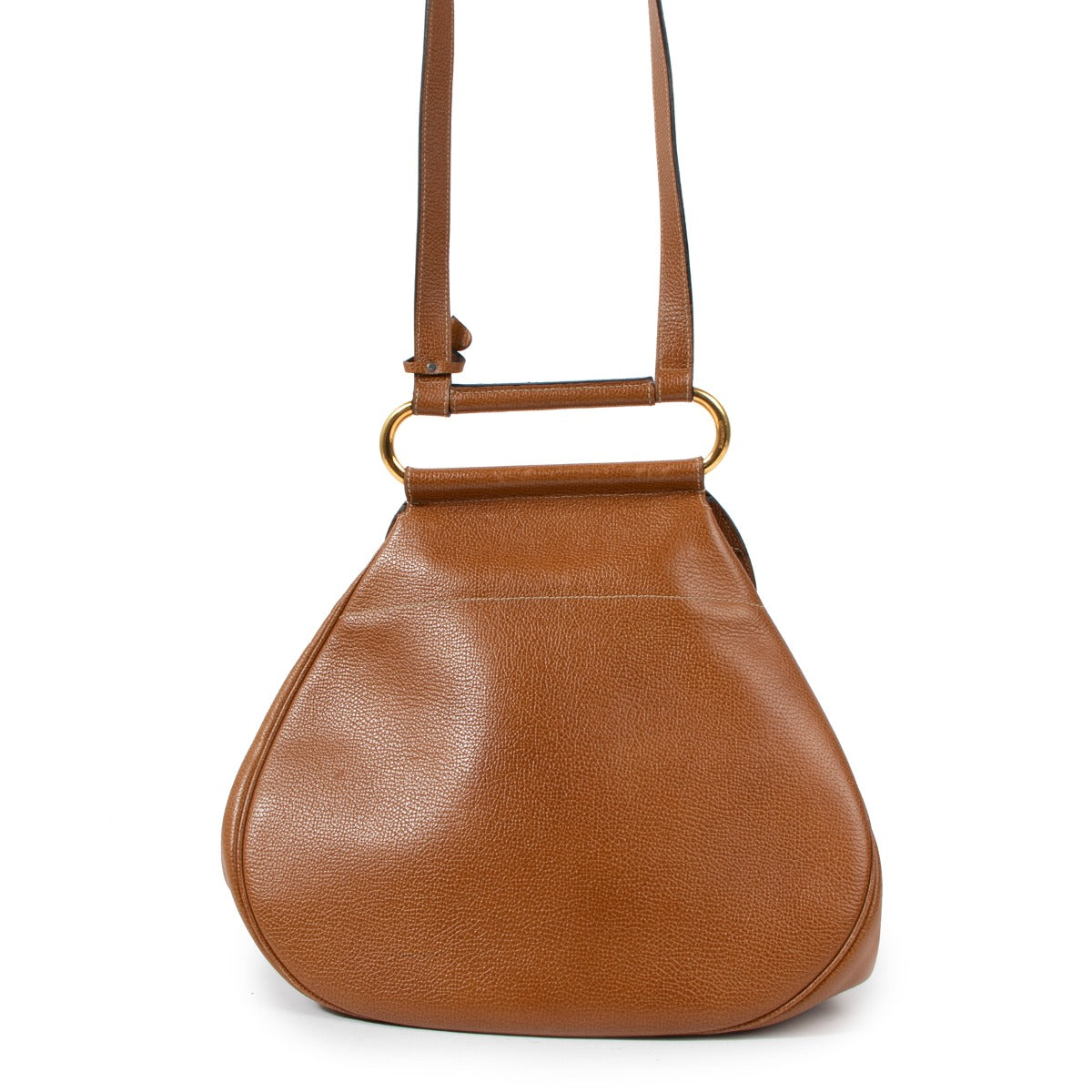 Delvaux Cognac Cerceau GM Shoulder Bag