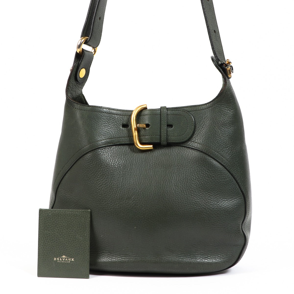 Delvaux Souverain Green Leather Shoulder Bag