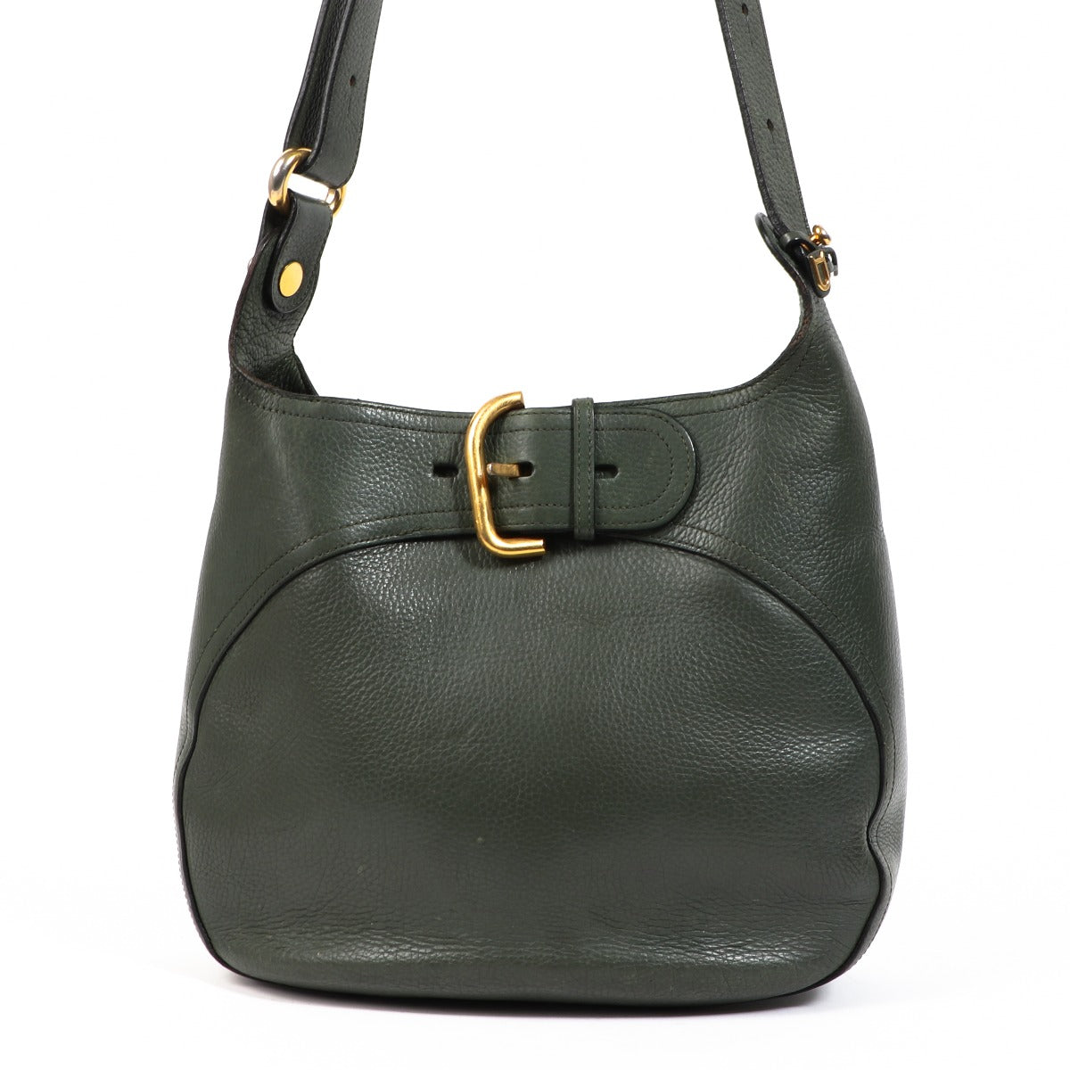 Delvaux Chardonnay Green Leather Shoulder Bag