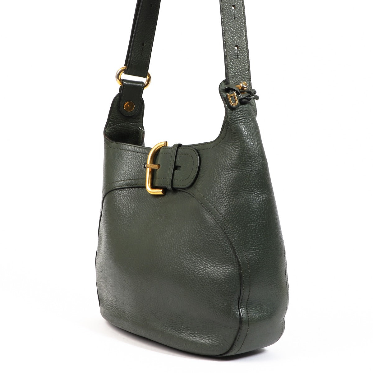 Sac à bandoulière en cuir vert Delvaux Chardonnay