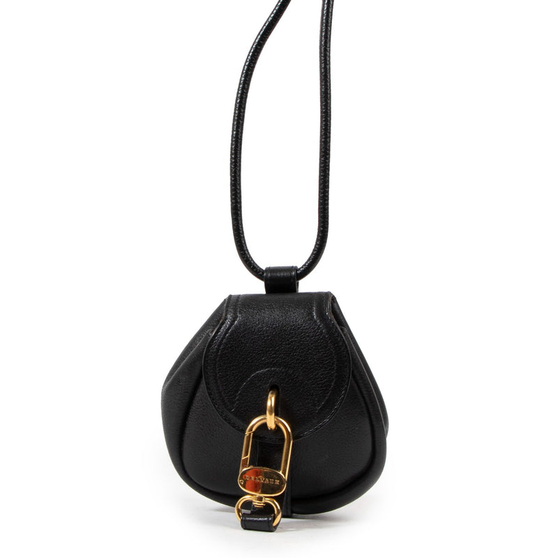 Delvaux Black Micro Cerceau Crossbody Bag