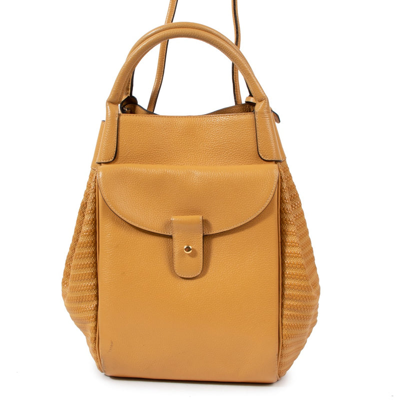 Delvaux Corail GM Yellow Leather Bag