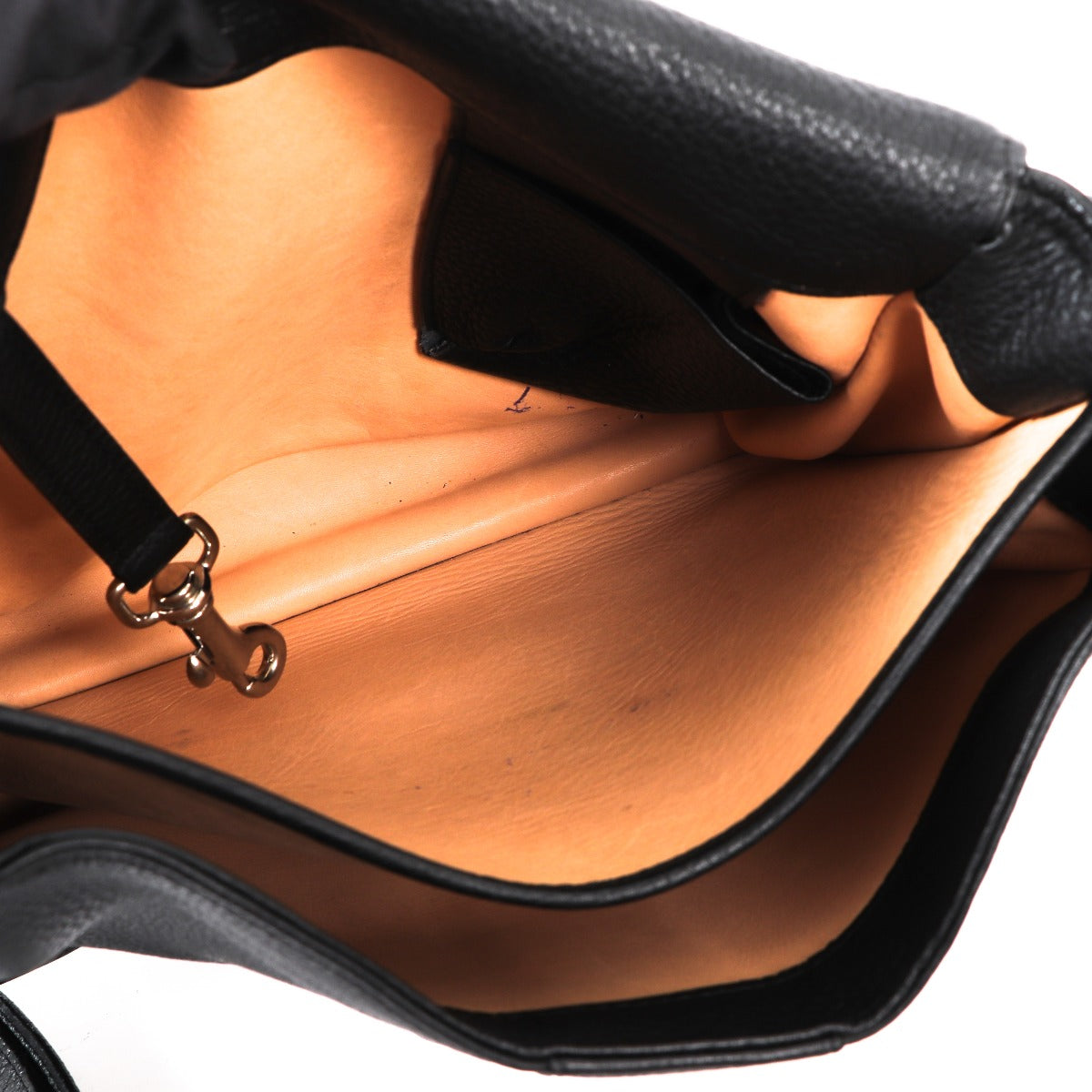 Delvaux Brillant Baudrier Zwarte Taurillon Crispé Crossbodytas