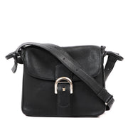 Buy an authentic second hand Delvaux Black Taurillon Crispé Brillant Baudrier Crossbody Bag in very good condition at Labellov Antwerp.