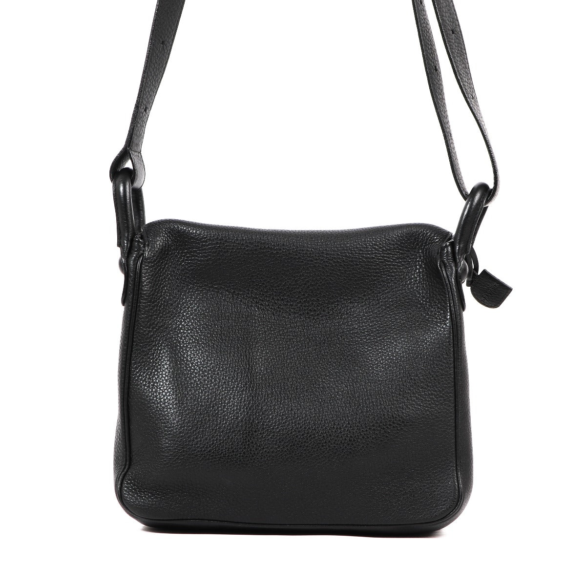Delvaux Brillant Baudrier Zwarte Taurillon Crispé Crossbodytas